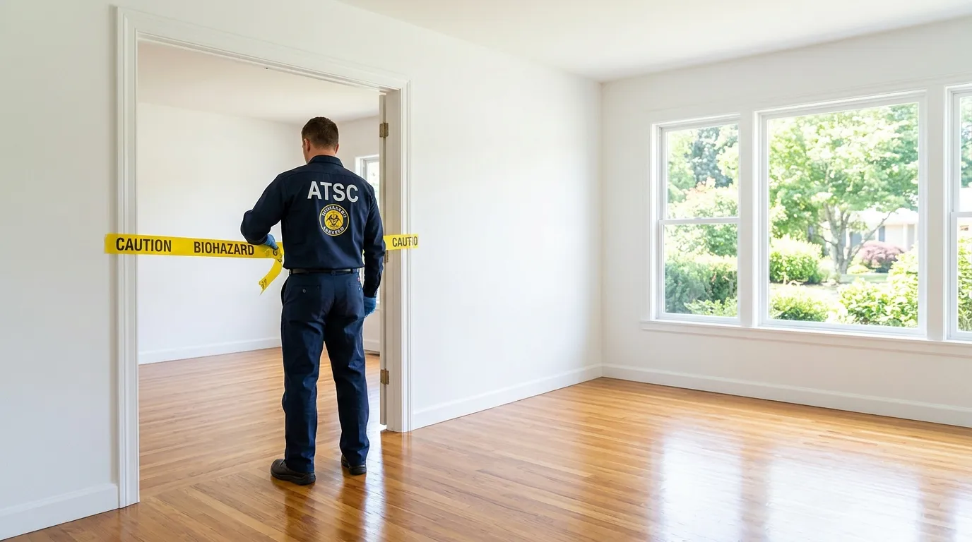 Certified biohazard cleanup crew performing Decomposition Cleanup in Franklin